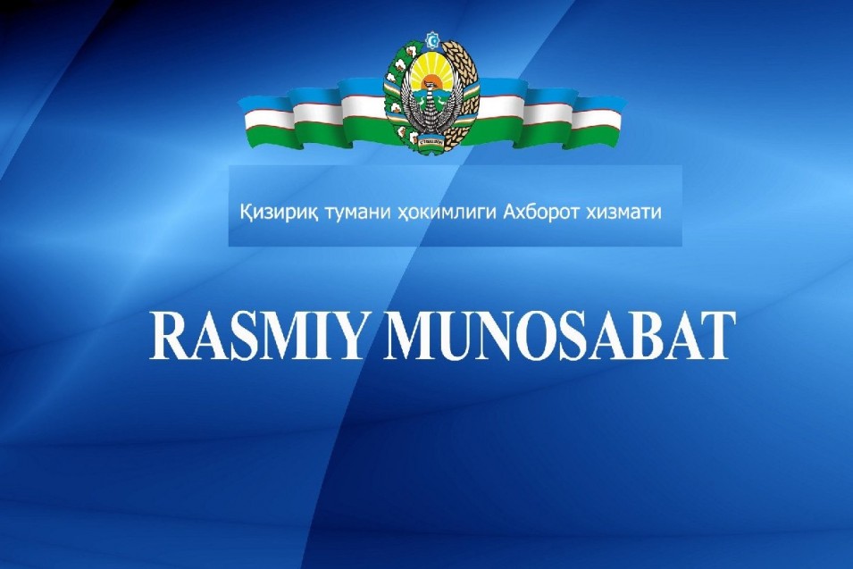 РАСМИЙ МАЪЛУМОТ: